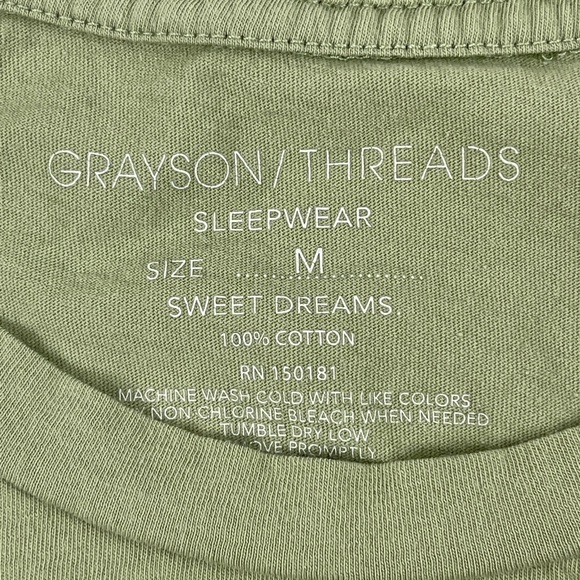 Grayson Threads Sleepwear Tank Top Womens Medium Green - Picture 2 of 7